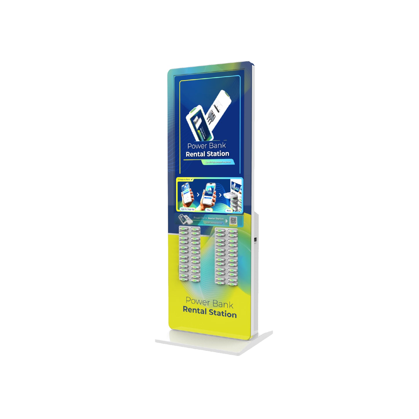 GEO 48 Power Bank Rental Kiosk with 43" Advertising Screen