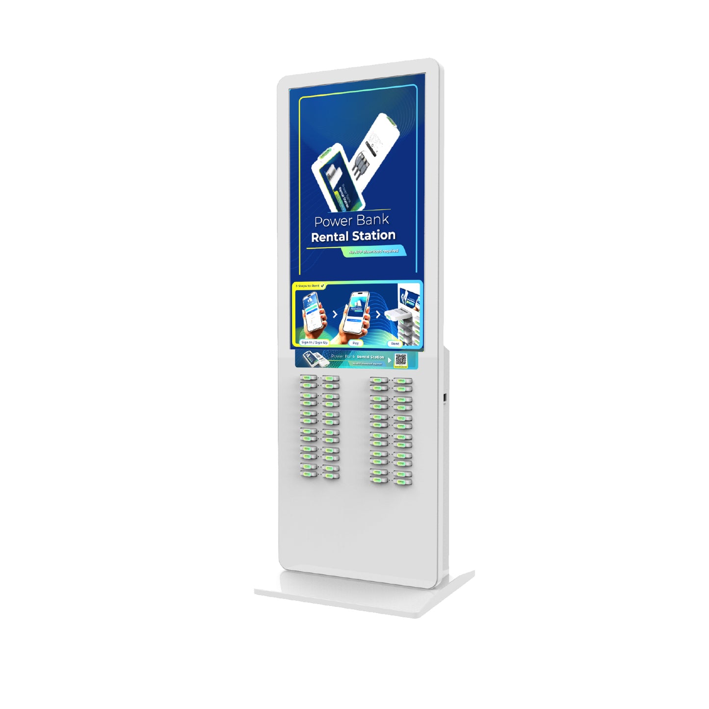 GEO 48 Power Bank Rental Kiosk with 43" Advertising Screen