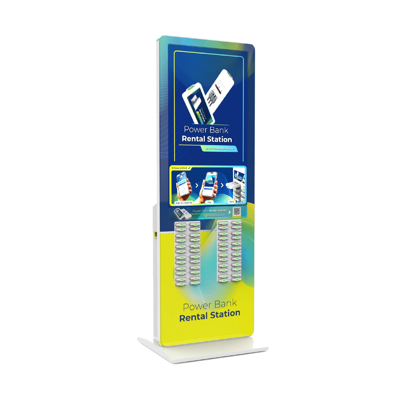 GEO 48 Power Bank Rental Kiosk with 43" Advertising Screen