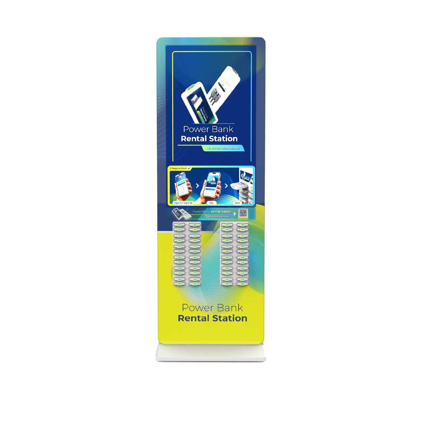 GEO 48 Power Bank Rental Kiosk with 43" Advertising Screen