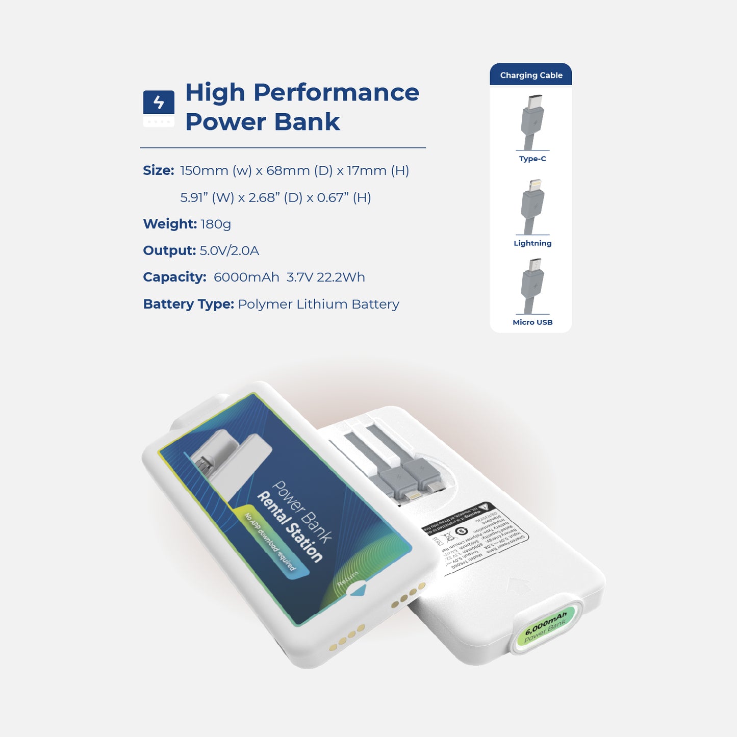 GEO 48 Power Bank Rental Kiosk with 43" Advertising Screen