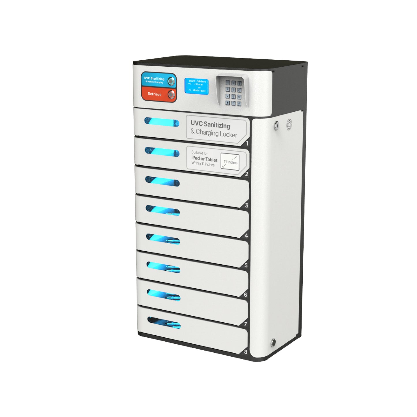 VOX 8 Bay UV-C Sanitizing & Charging Locker for Tablets & iPads