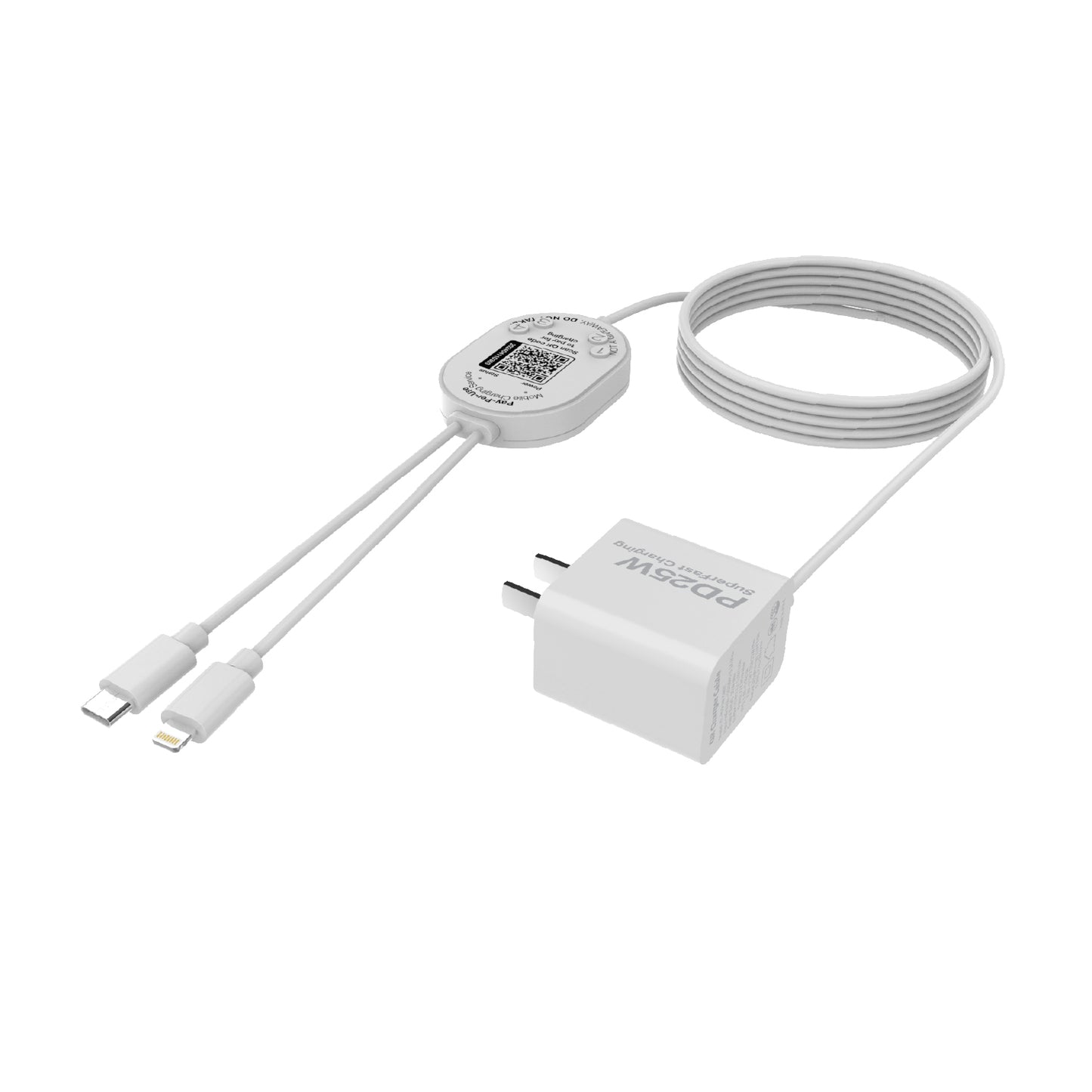 QR Code Pay Charger Cable with PD25W Super-Fast Charging (8-Pack)