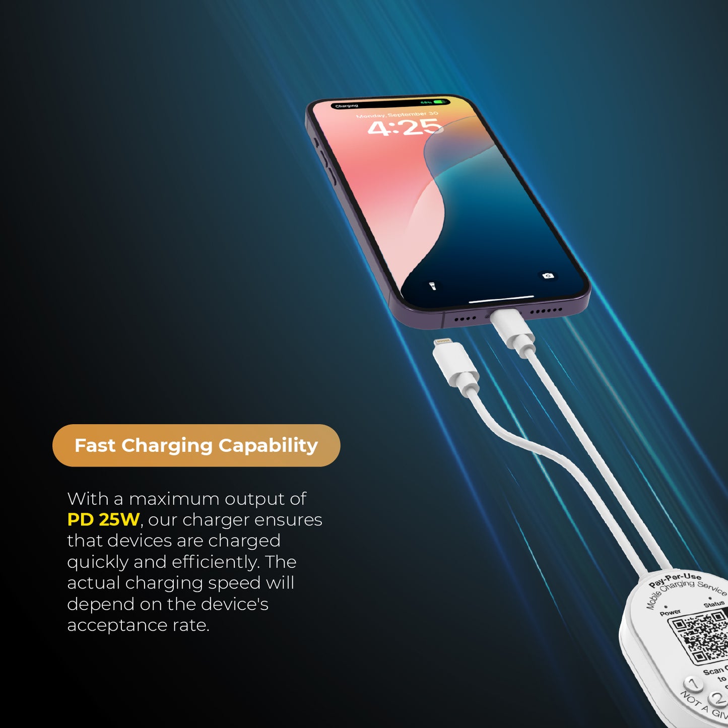 QR Code Pay Charger Cable with PD25W Super-Fast Charging (8-Pack)