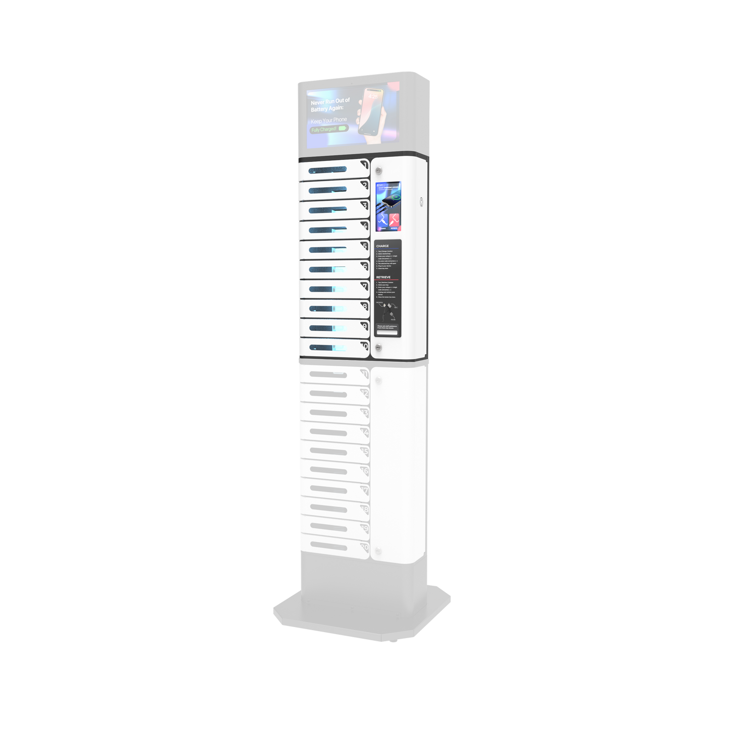 AMI 10 Bay Mobile Phone Charging Locker