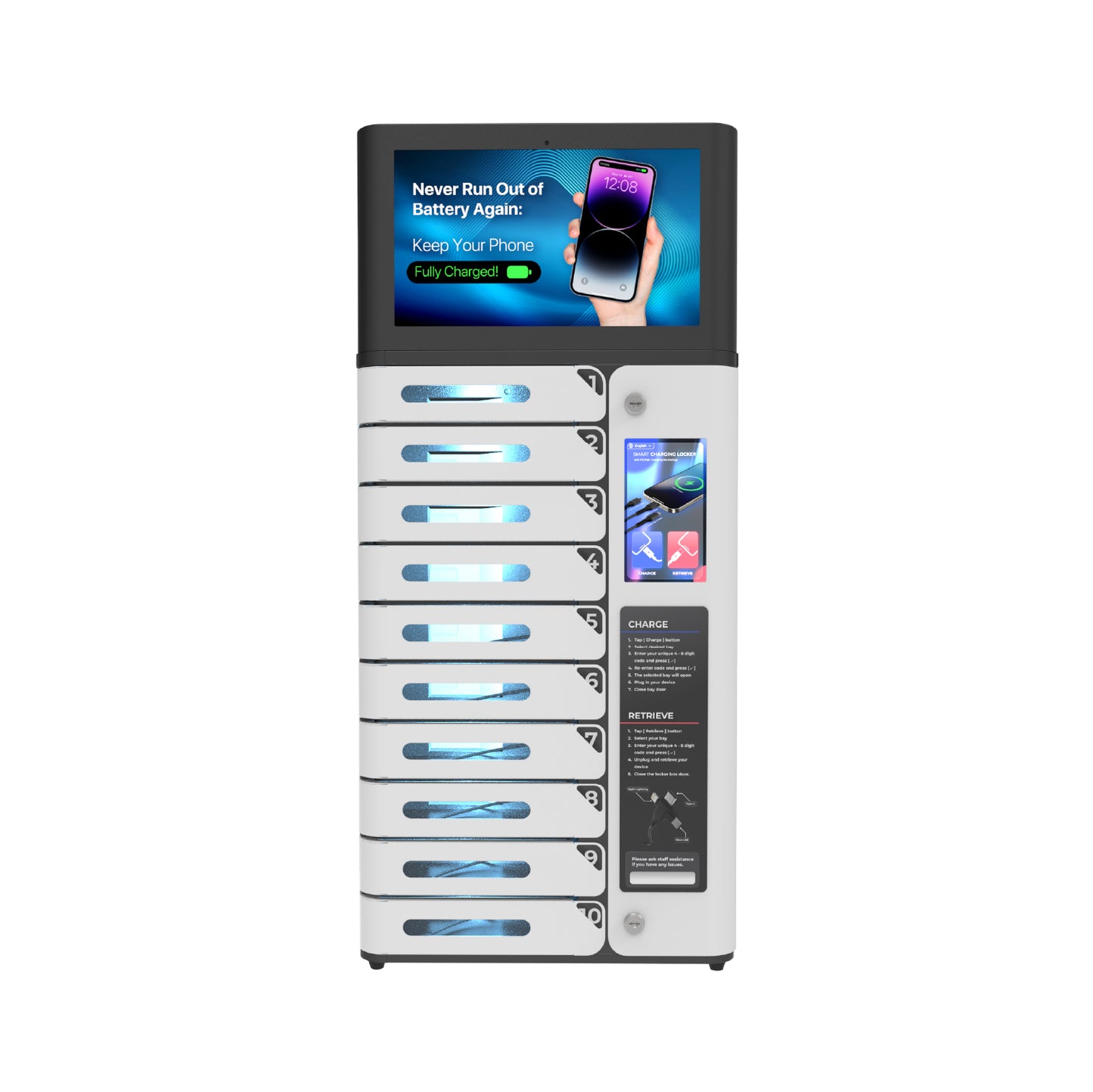 AMI 10 Bay Mobile Phone Charging Locker