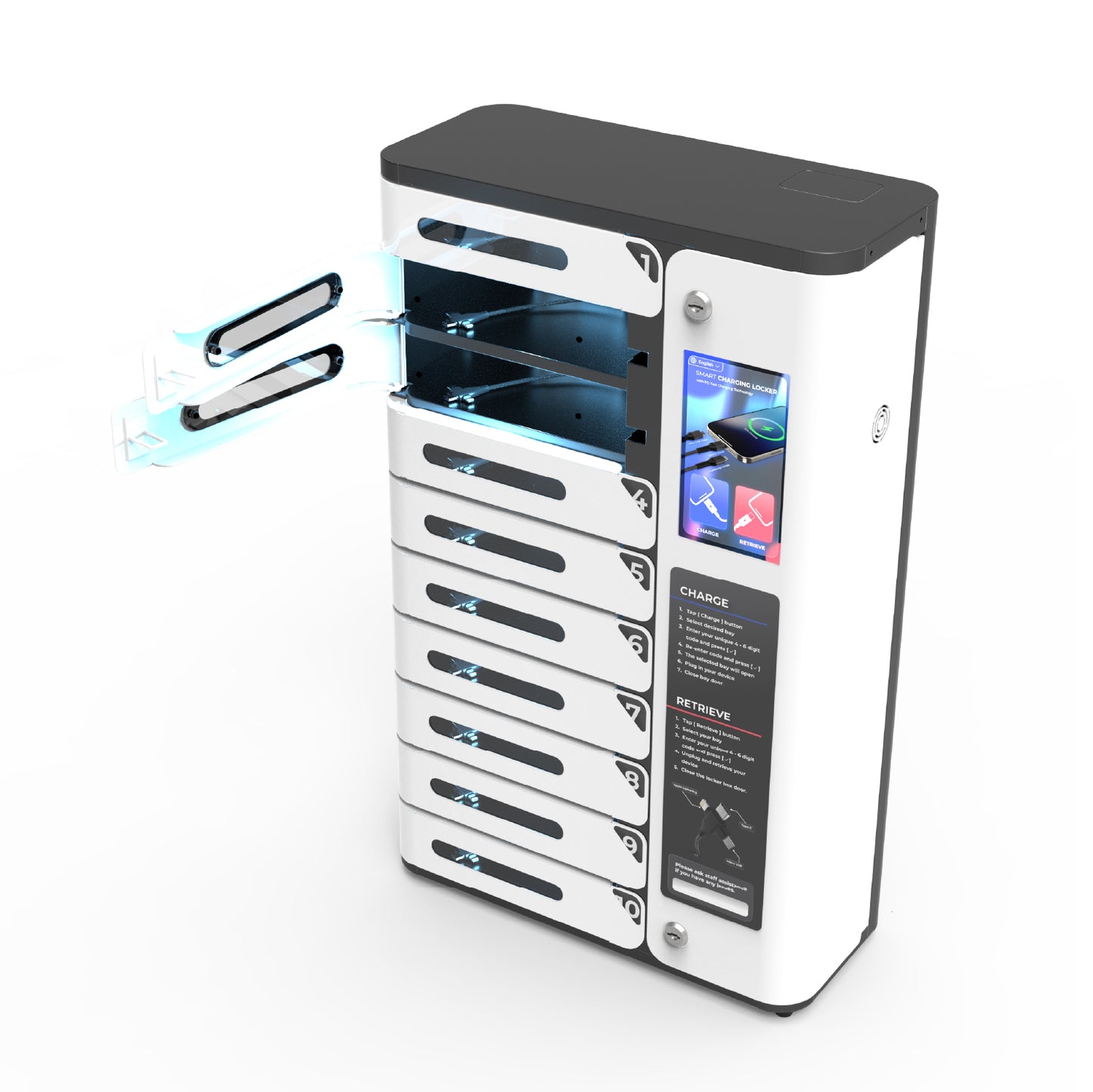 AMI 10 Bay Mobile Phone Charging Locker