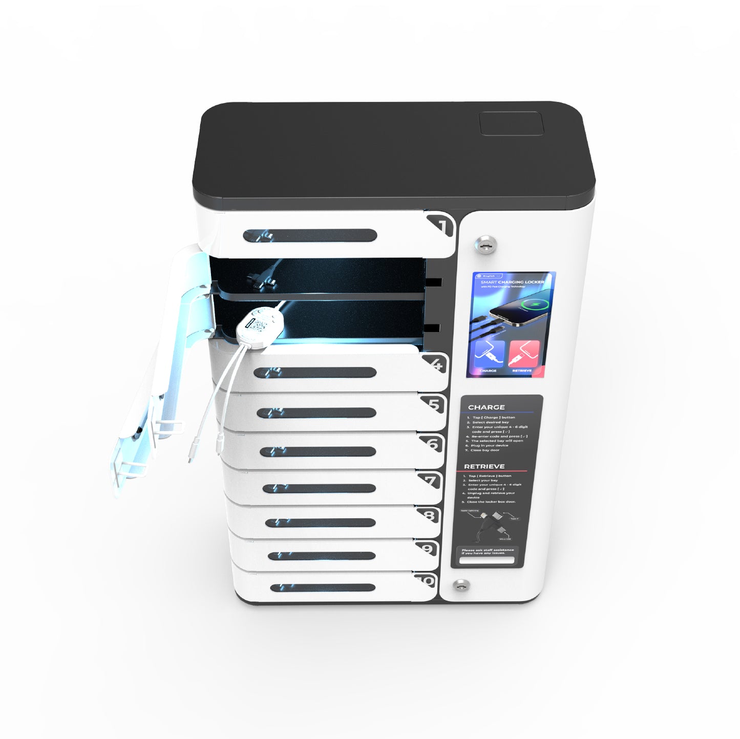 AMI 10 Bay Mobile Phone Charging Locker