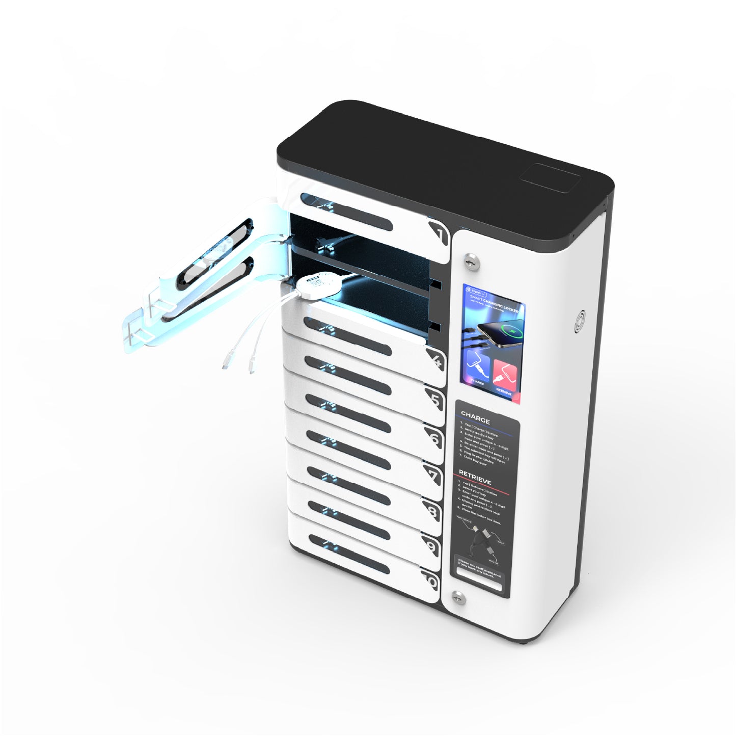 AMI 10 Bay Mobile Phone Charging Locker