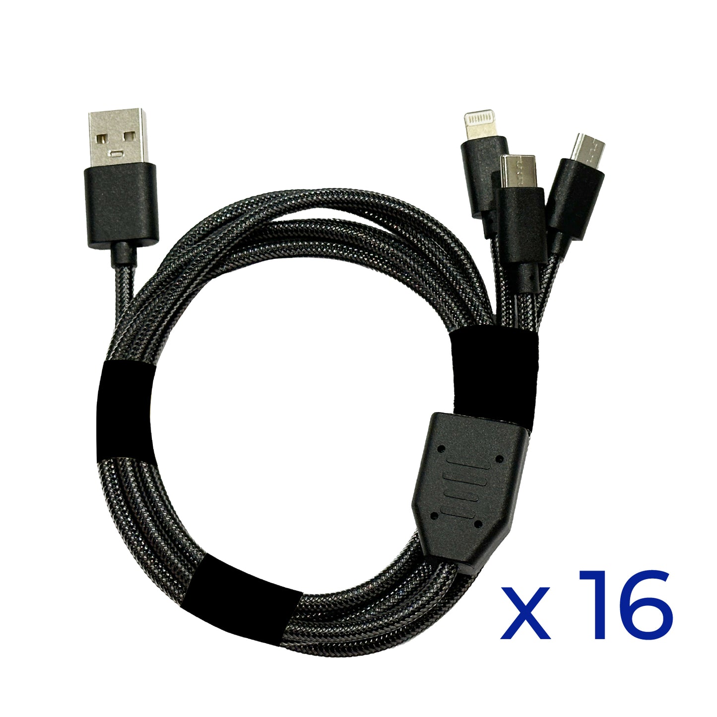 Replacement Cable: 1-to-3 Standard Charging Cable for MAX / GIA Locker (USB, 16-Pack)