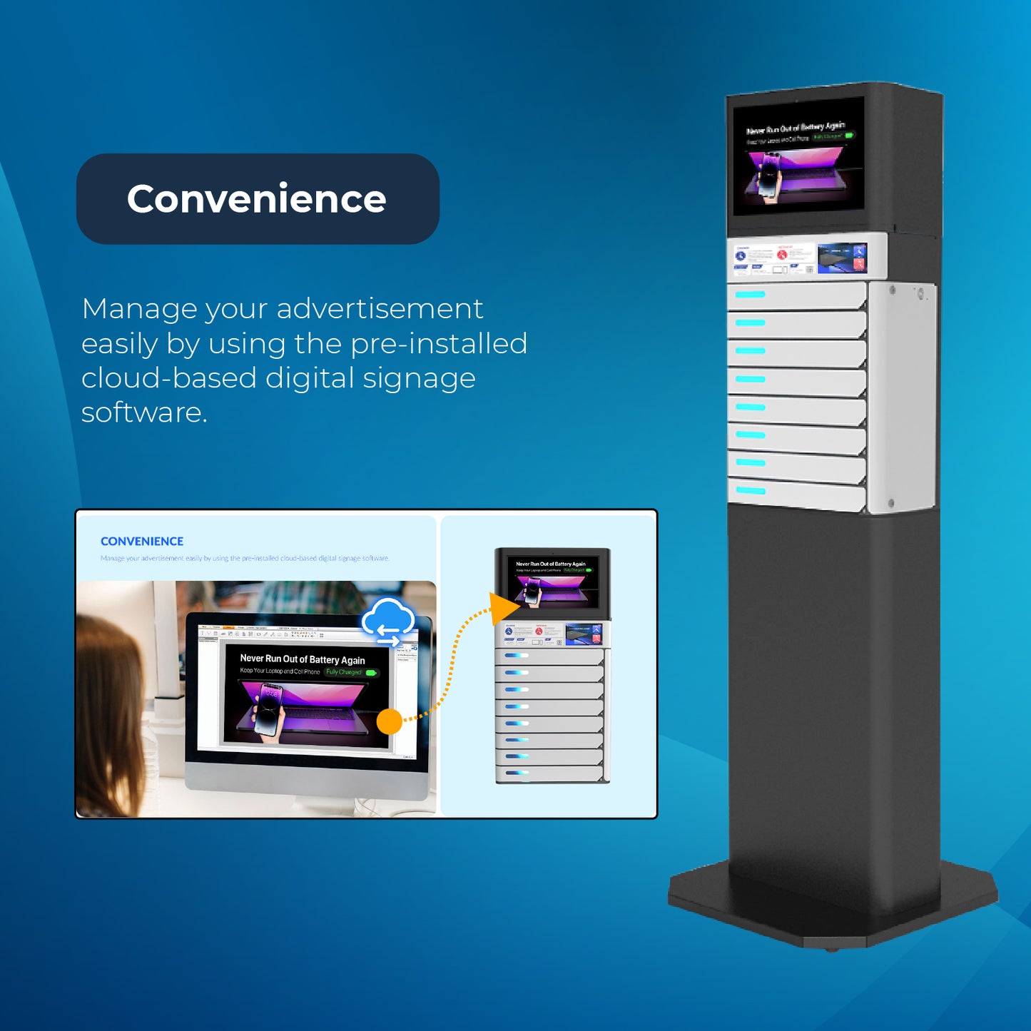 VOX Ultra 8 Bay UV-C Sanitizing & Charging Locker for Laptops and Tablets