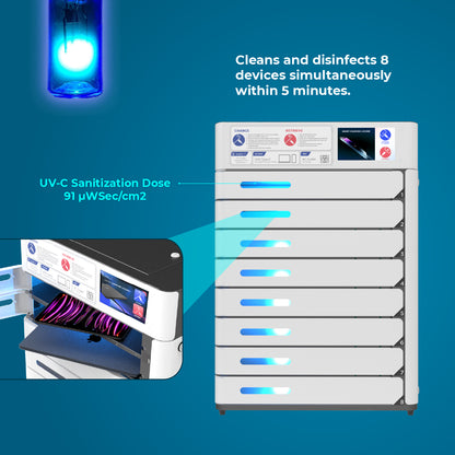 VOX Ultra 8 Bay UV-C Sanitizing & Charging Locker for Laptops and Tablets
