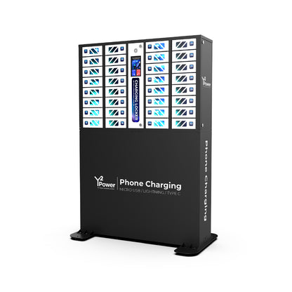 GIA 32 Bay Touchscreen Cell Phone Charging Locker with Full base floor stand