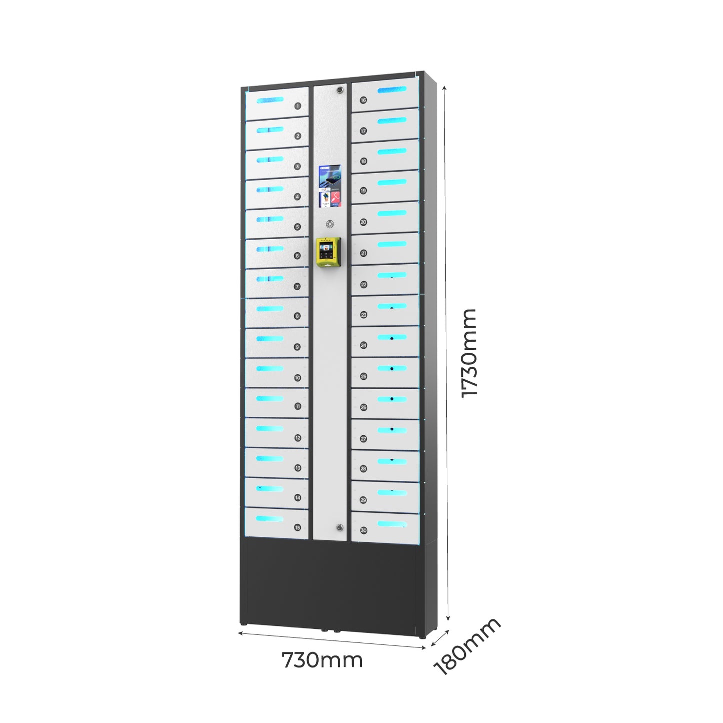 VIA 30-Bay Credit Card-Operated Mobile Charging Locker