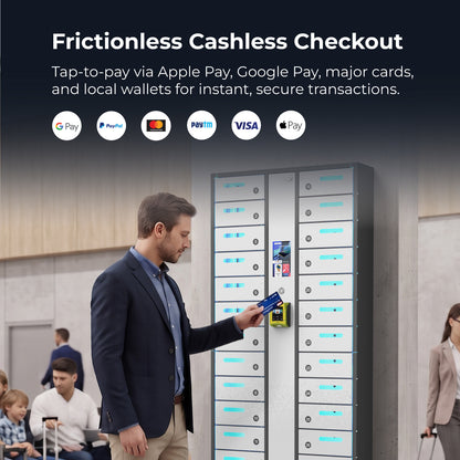 VIA 30-Bay Credit Card-Operated Mobile Charging Locker