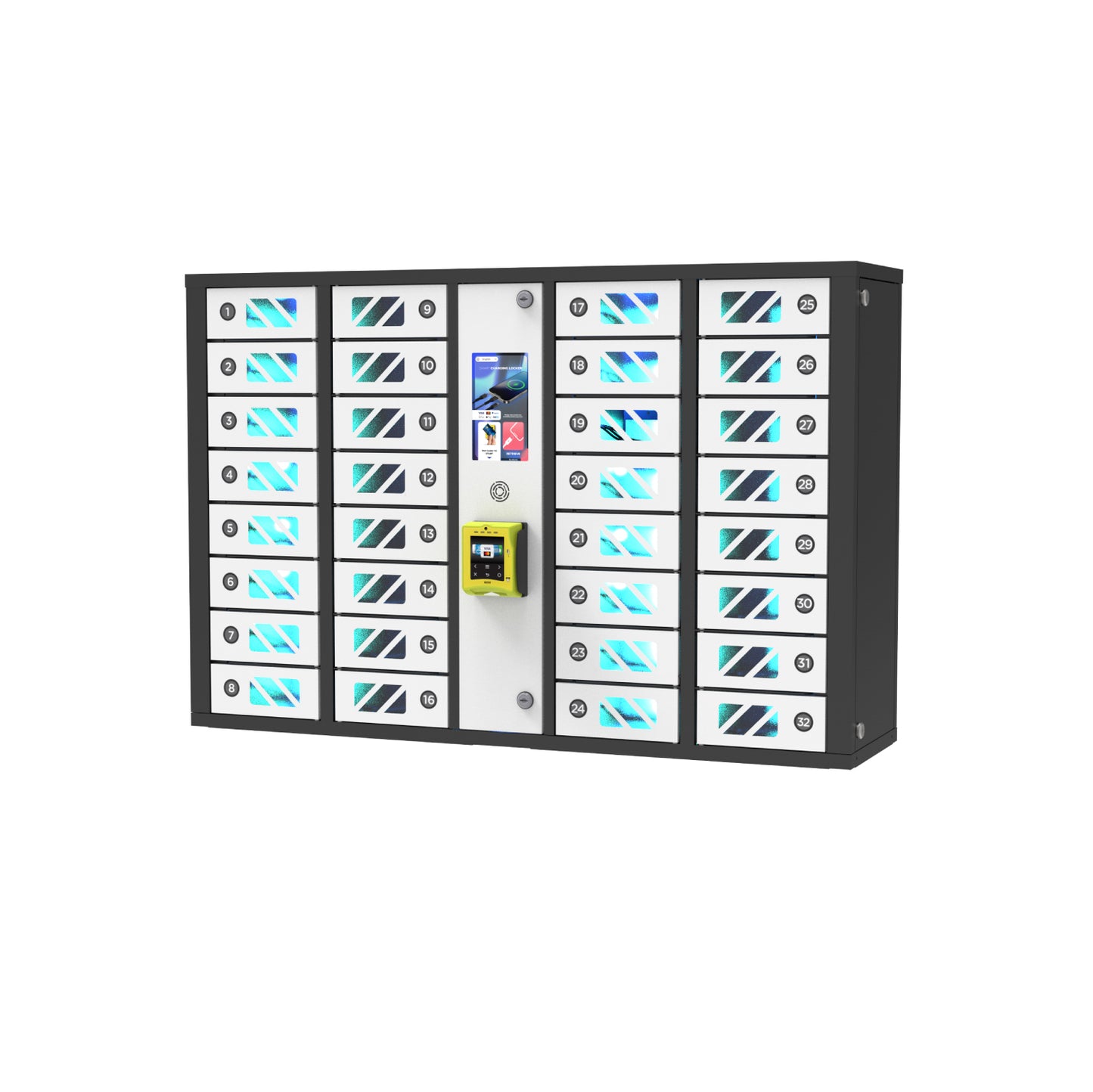 GIA 32-Bay Credit Card-Operated Mobile Charging Locker