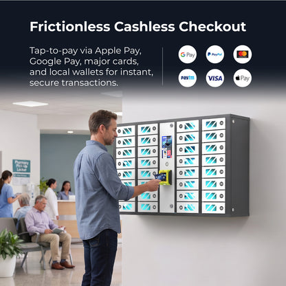 GIA 32-Bay Credit Card-Operated Mobile Charging Locker