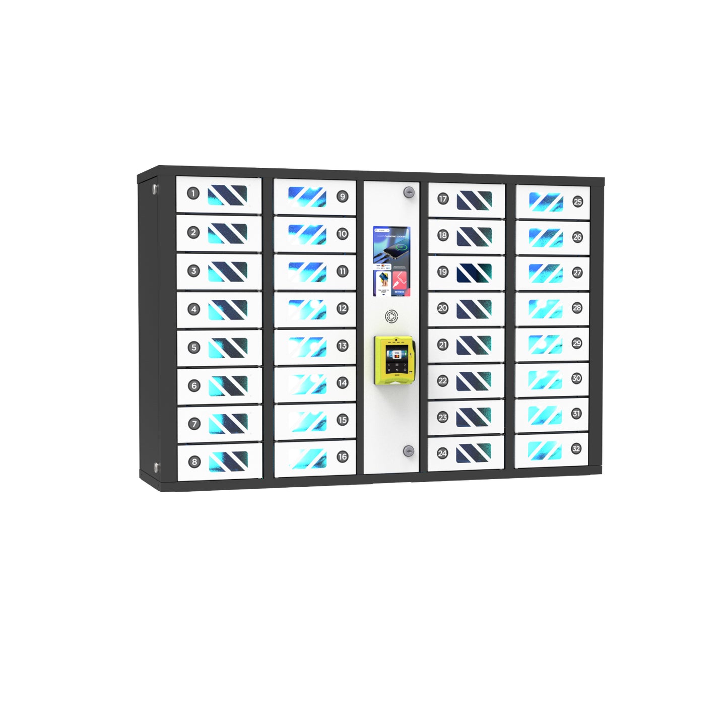 GIA 32-Bay Credit Card-Operated Mobile Charging Locker