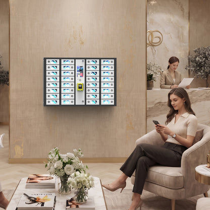 GIA 32-Bay Credit Card-Operated Mobile Charging Locker