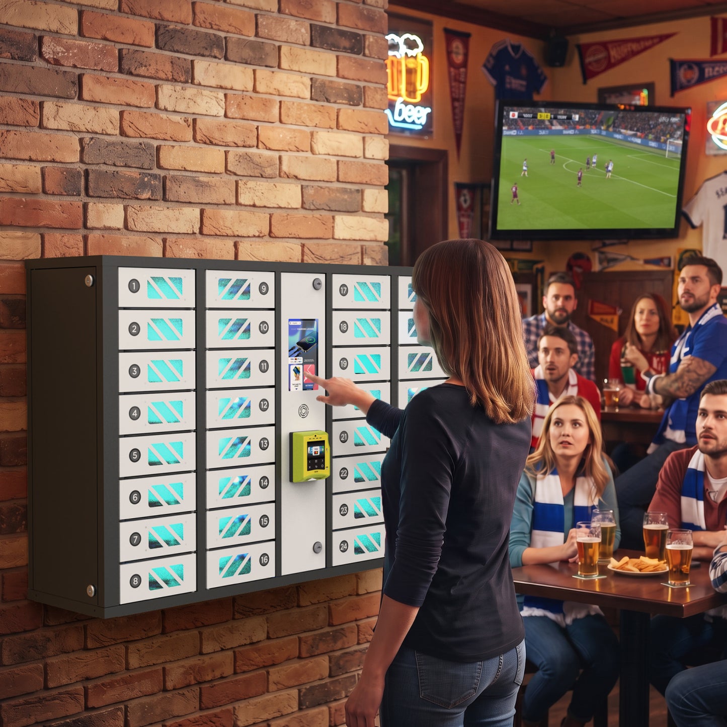 GIA 32-Bay Credit Card-Operated Mobile Charging Locker