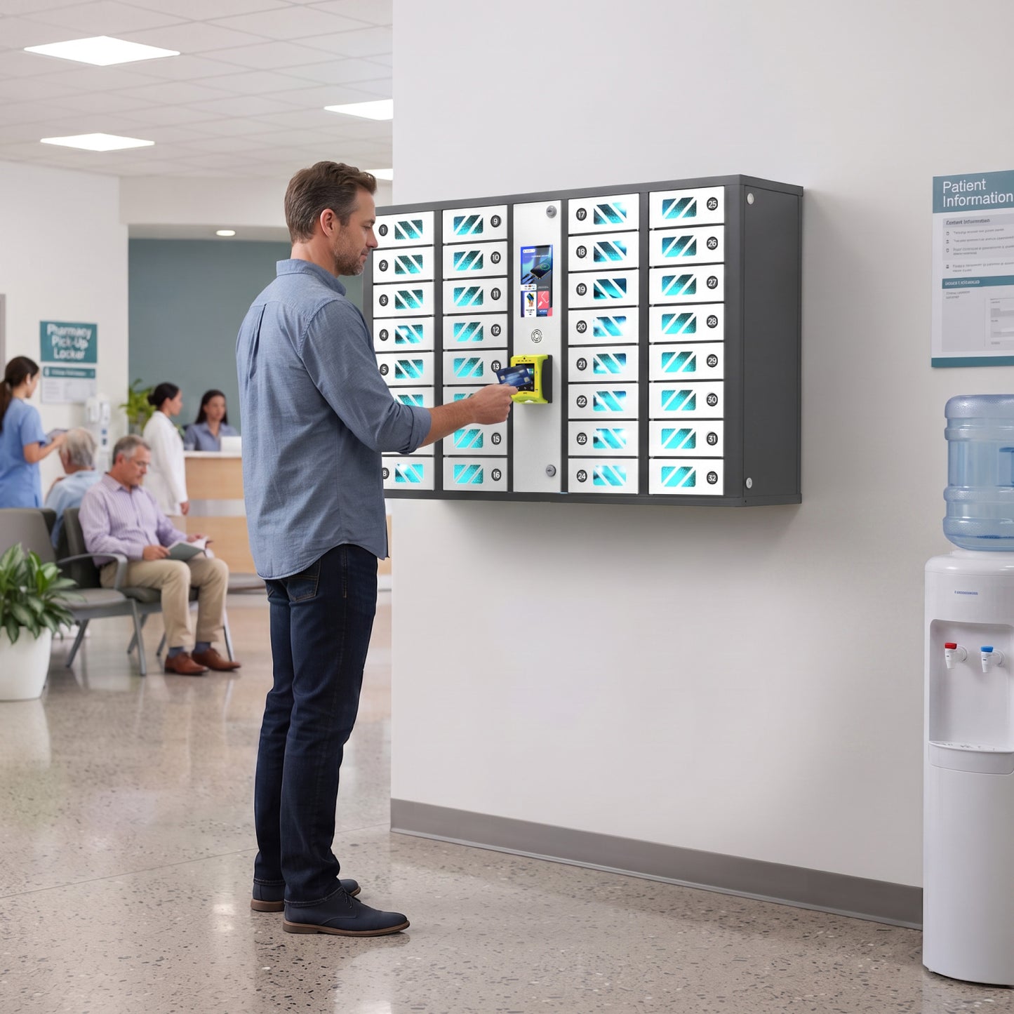 GIA 32-Bay Credit Card-Operated Mobile Charging Locker