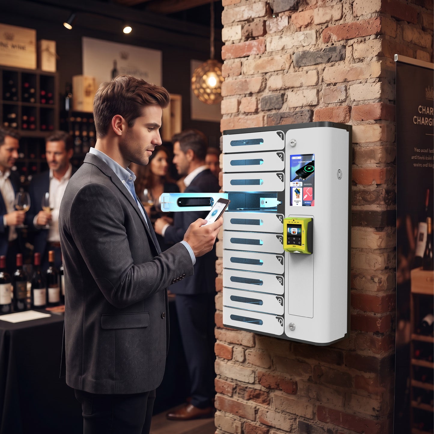 AMI 10 Bay Credit Card Operated Mobile Charging Locker