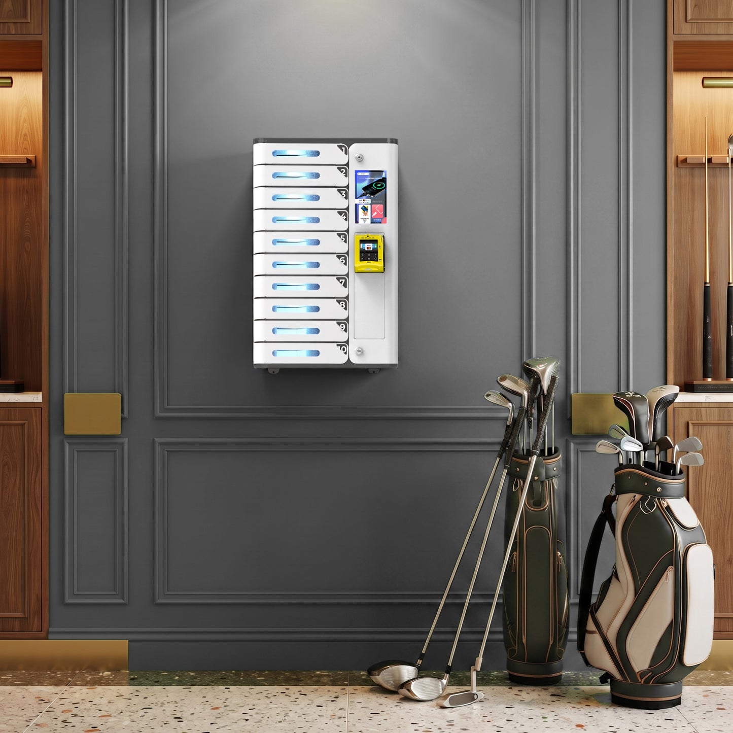 AMI 10 Bay Credit Card Operated Mobile Charging Locker