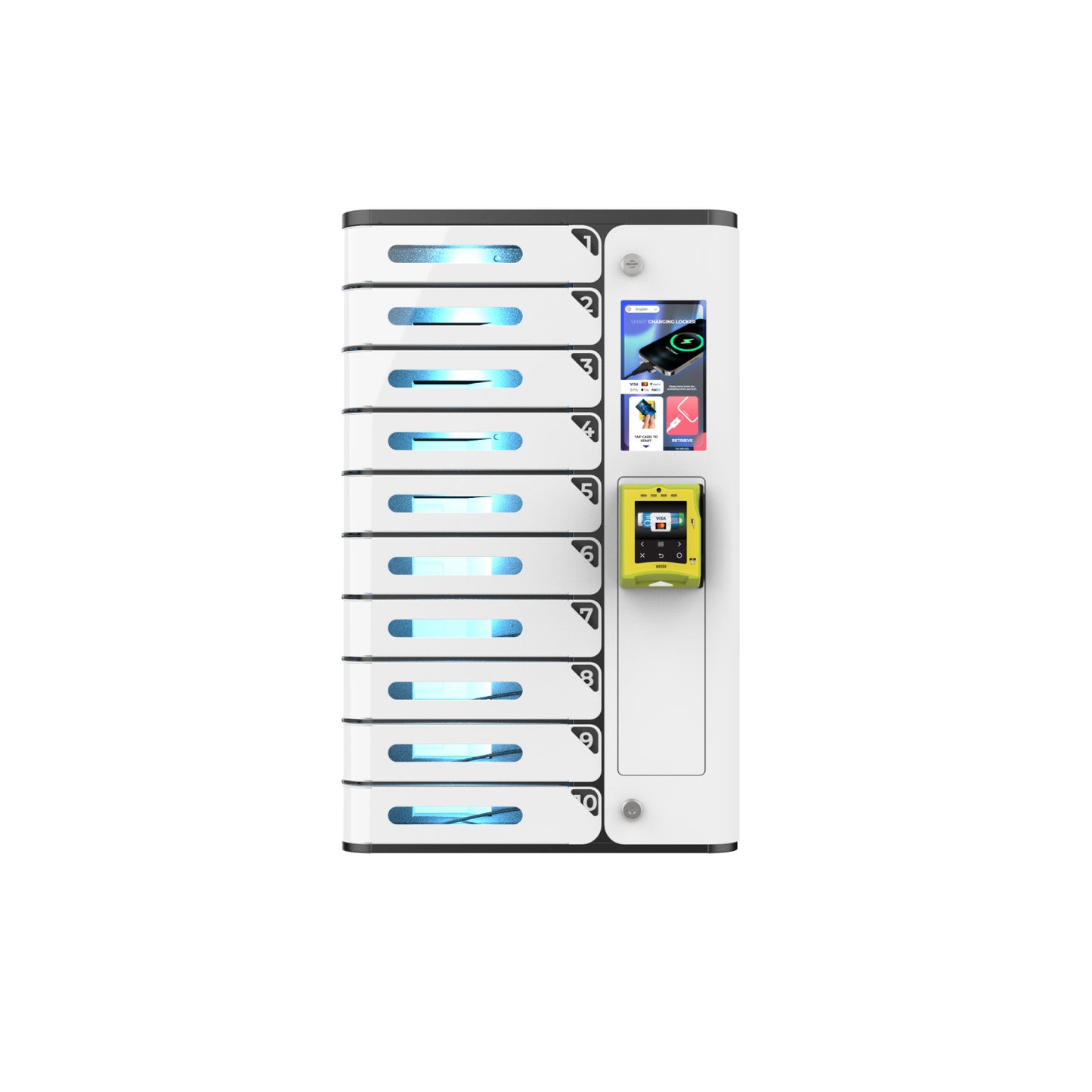 AMI 10 Bay Credit Card Operated Mobile Charging Locker