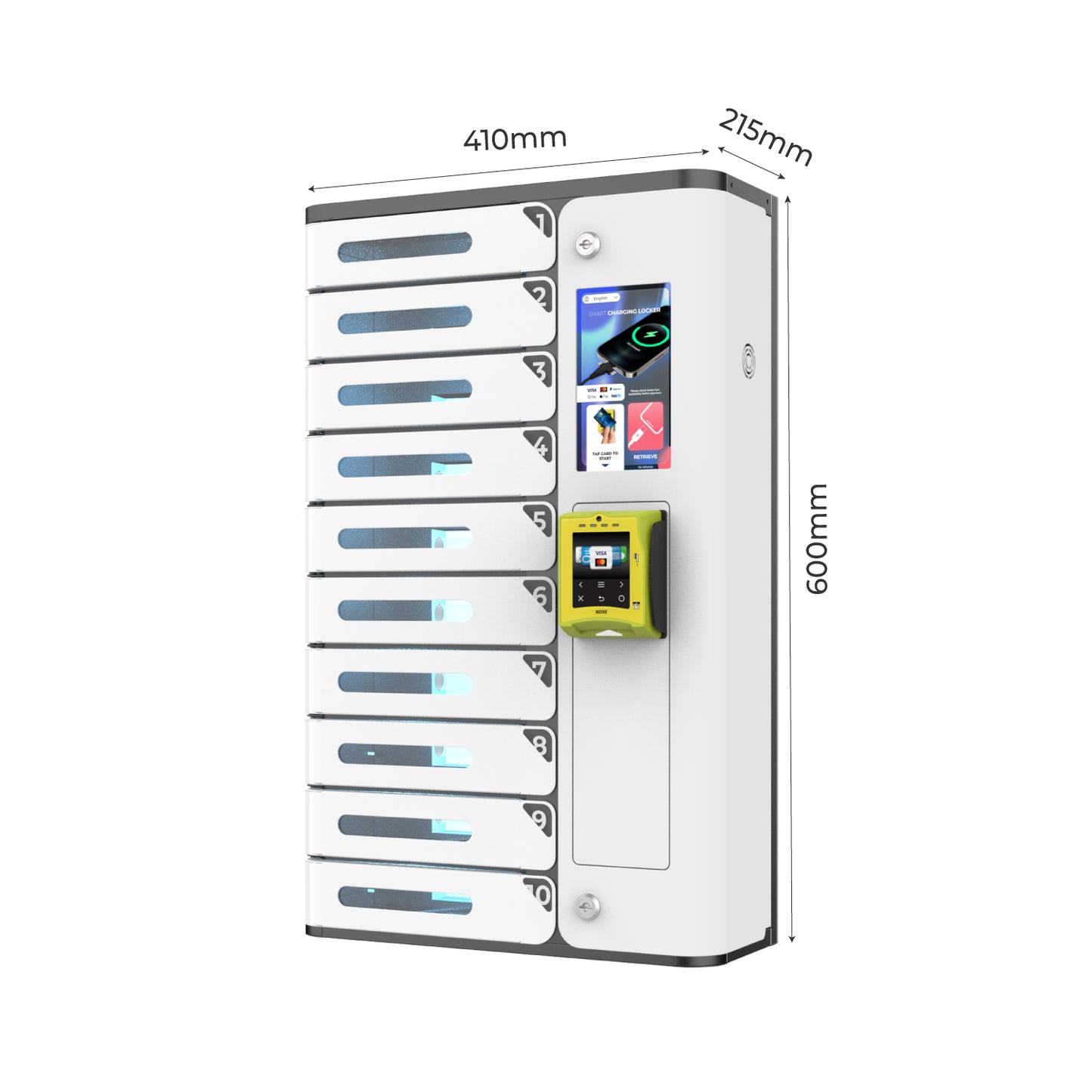 AMI 10 Bay Credit Card Operated Mobile Charging Locker