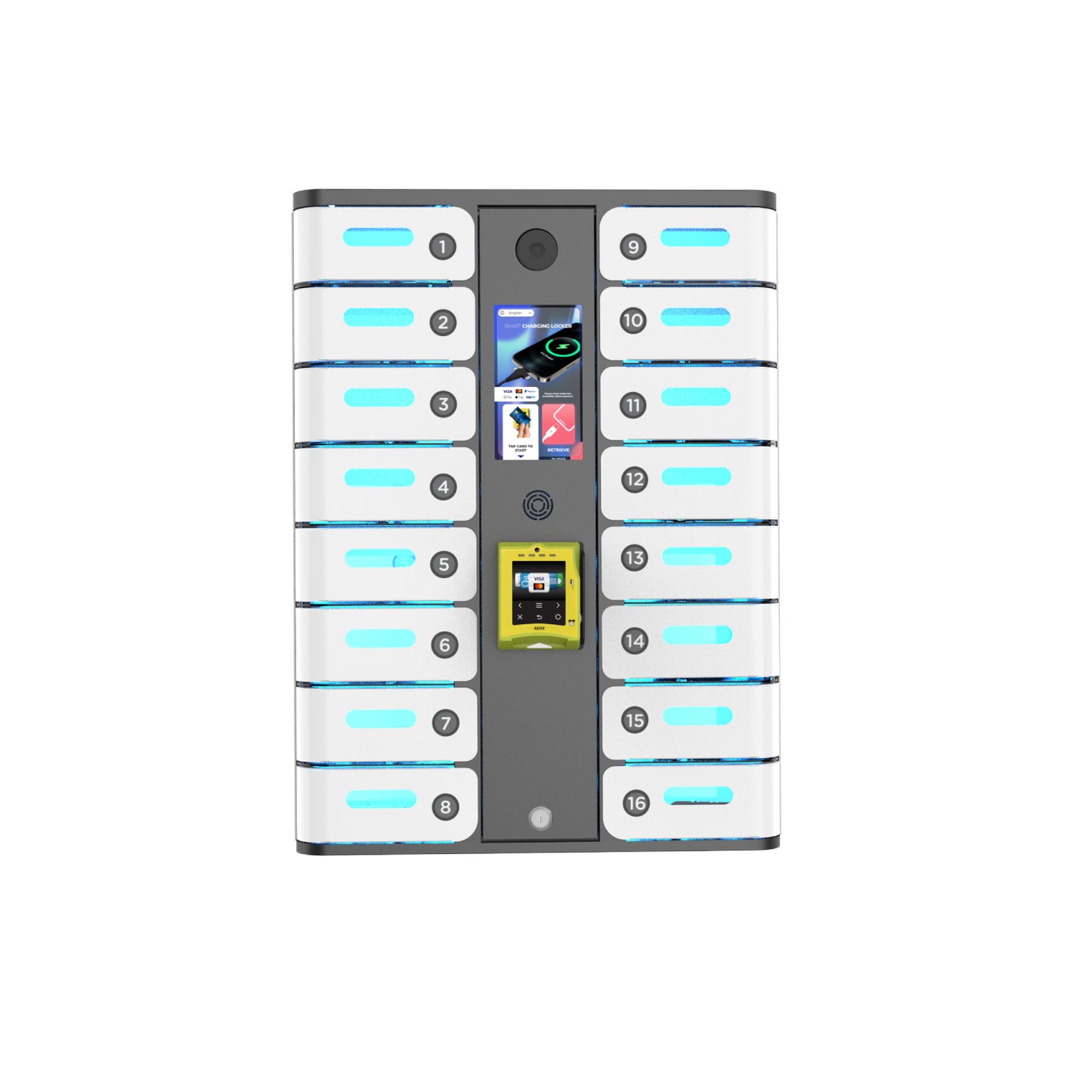 MAX 16-Bay Credit Card-Operated Mobile Charging Locker