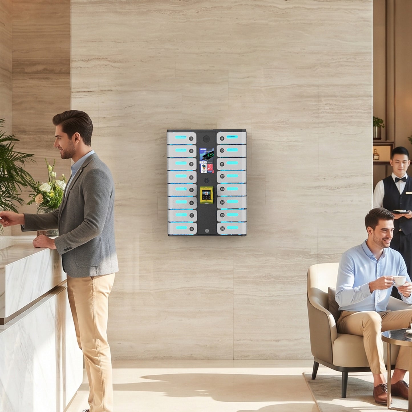 MAX 16-Bay Credit Card-Operated Mobile Charging Locker