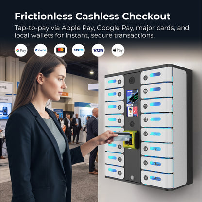 MAX 16-Bay Credit Card-Operated Mobile Charging Locker