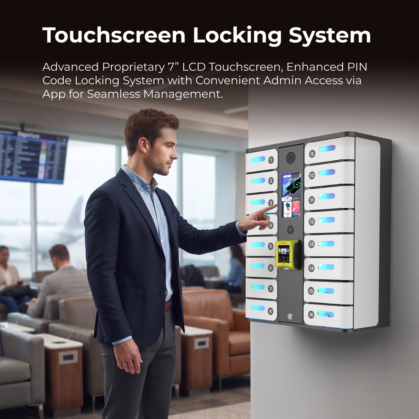 MAX 16-Bay Credit Card-Operated Mobile Charging Locker
