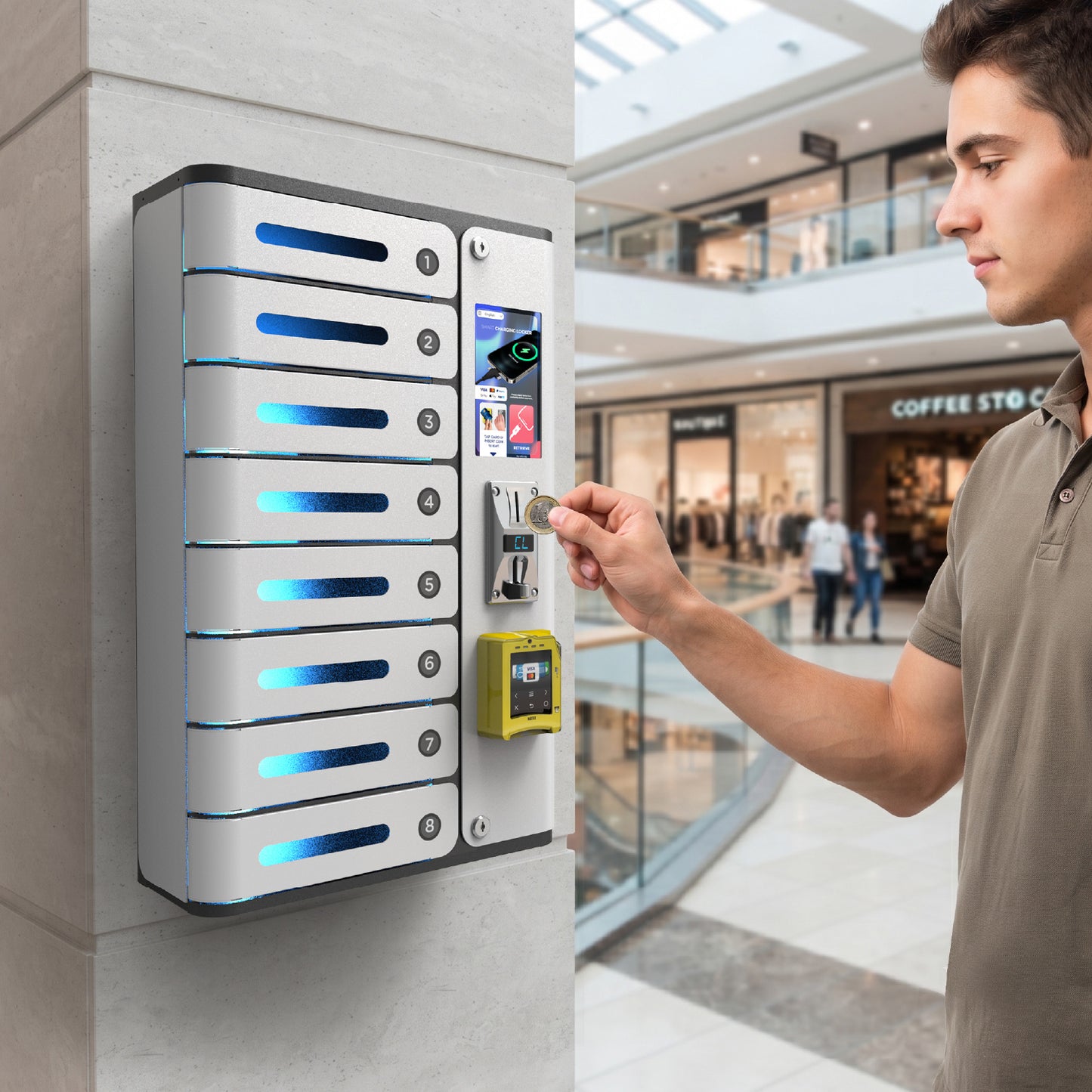 MIA Premium Credit Card and Coin Operated Charging Locker