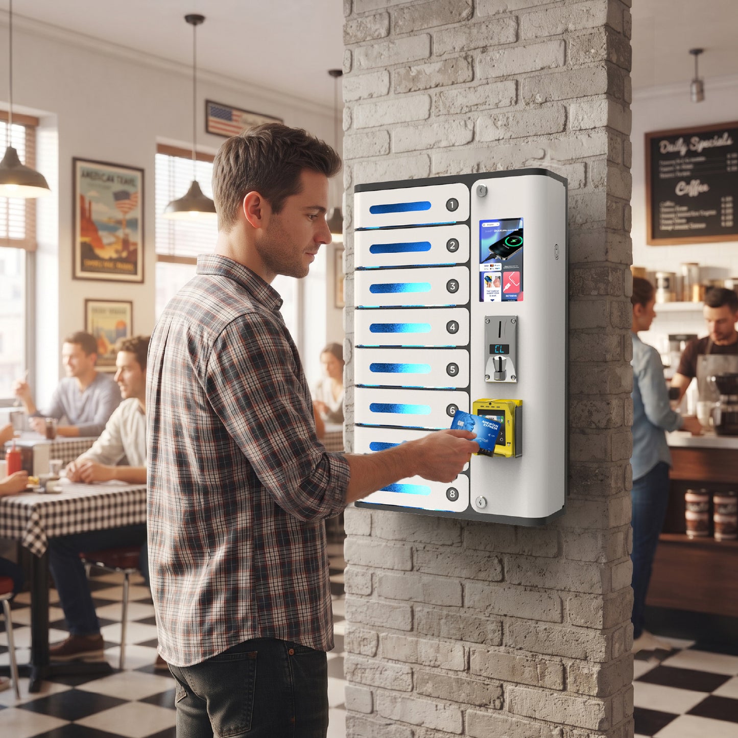 MIA Premium Credit Card and Coin Operated Charging Locker