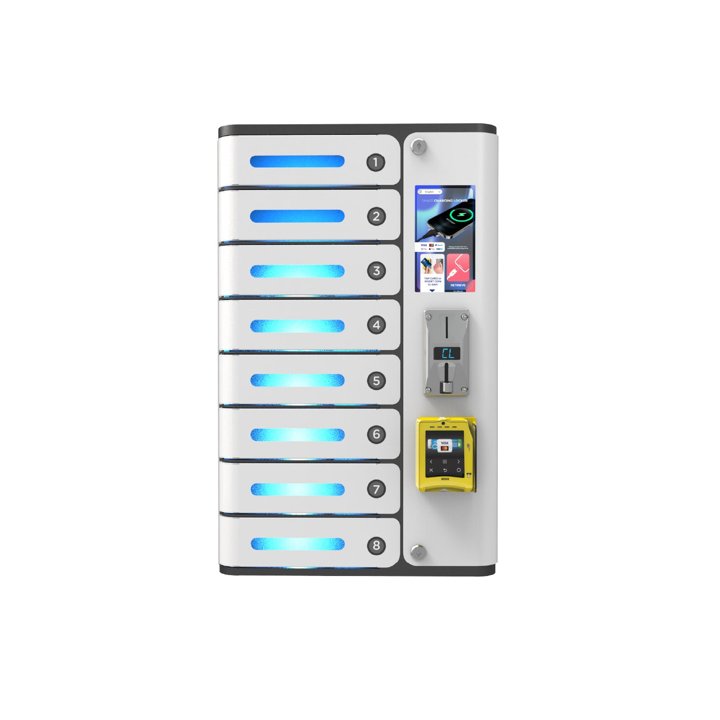 MIA Premium Credit Card and Coin Operated Charging Locker
