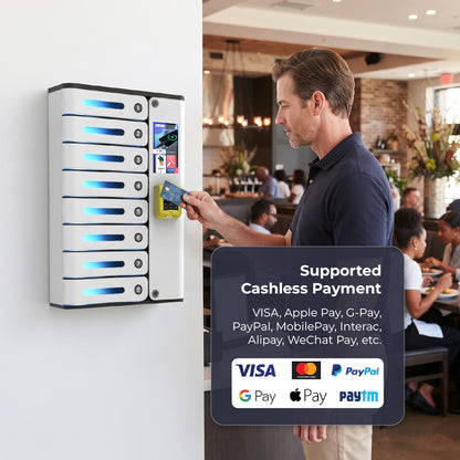 MIA Premium 8 Bay Credit Card Operated Mobile Charging Locker