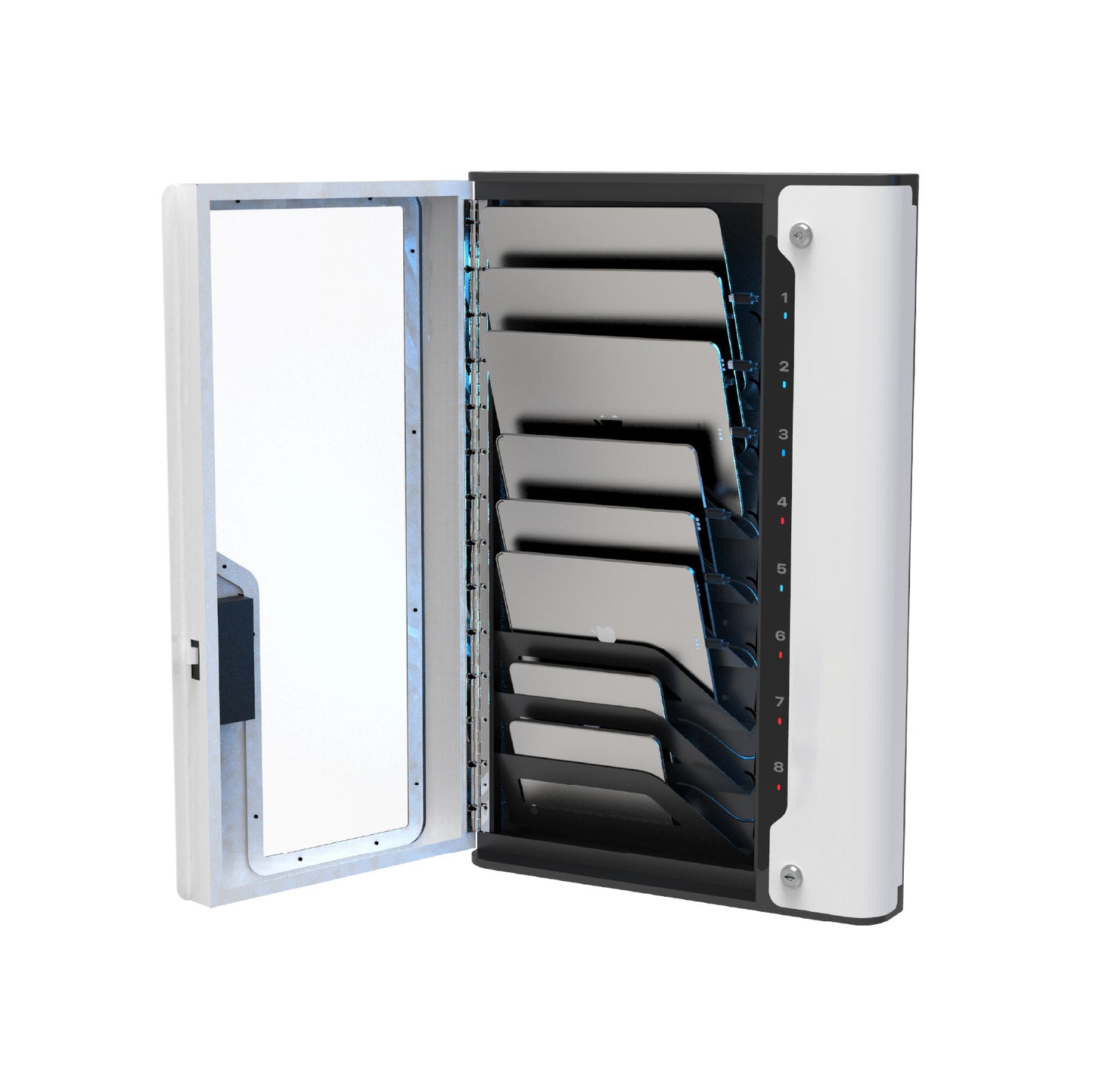 STN 8-Bay Wall Mounted iPads / Tablets Charging Locker For Hospitals & Enterprises