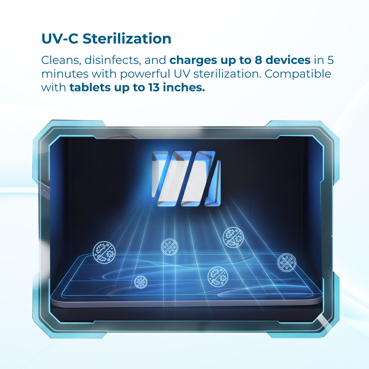 UVC Premium 8 Bay Mobile Sanitizing & Charging Locker