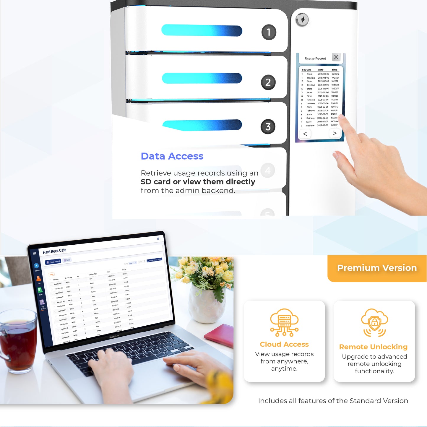 MIA Premium Touchscreen Mobile Charging Locker with Upgraded Touchscreen System