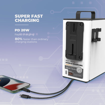 YOO 2 Coin Operated Cell Phone Charging Station (PD20W, 20,000 mAh Battery)