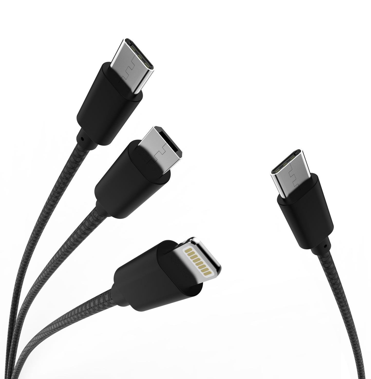 Replacement Cable: 1-to-3 Fast Charging Cable for ZEN / MIA / UVC / LIA / MAX / VIA / GIA Locker (Type-C, 8-Pack)